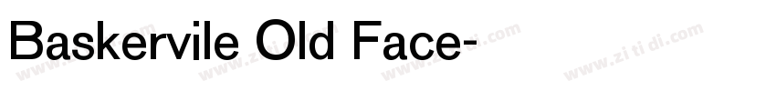 Baskervile Old Face字体转换